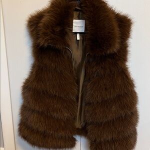 Brown Faux Fur Vest